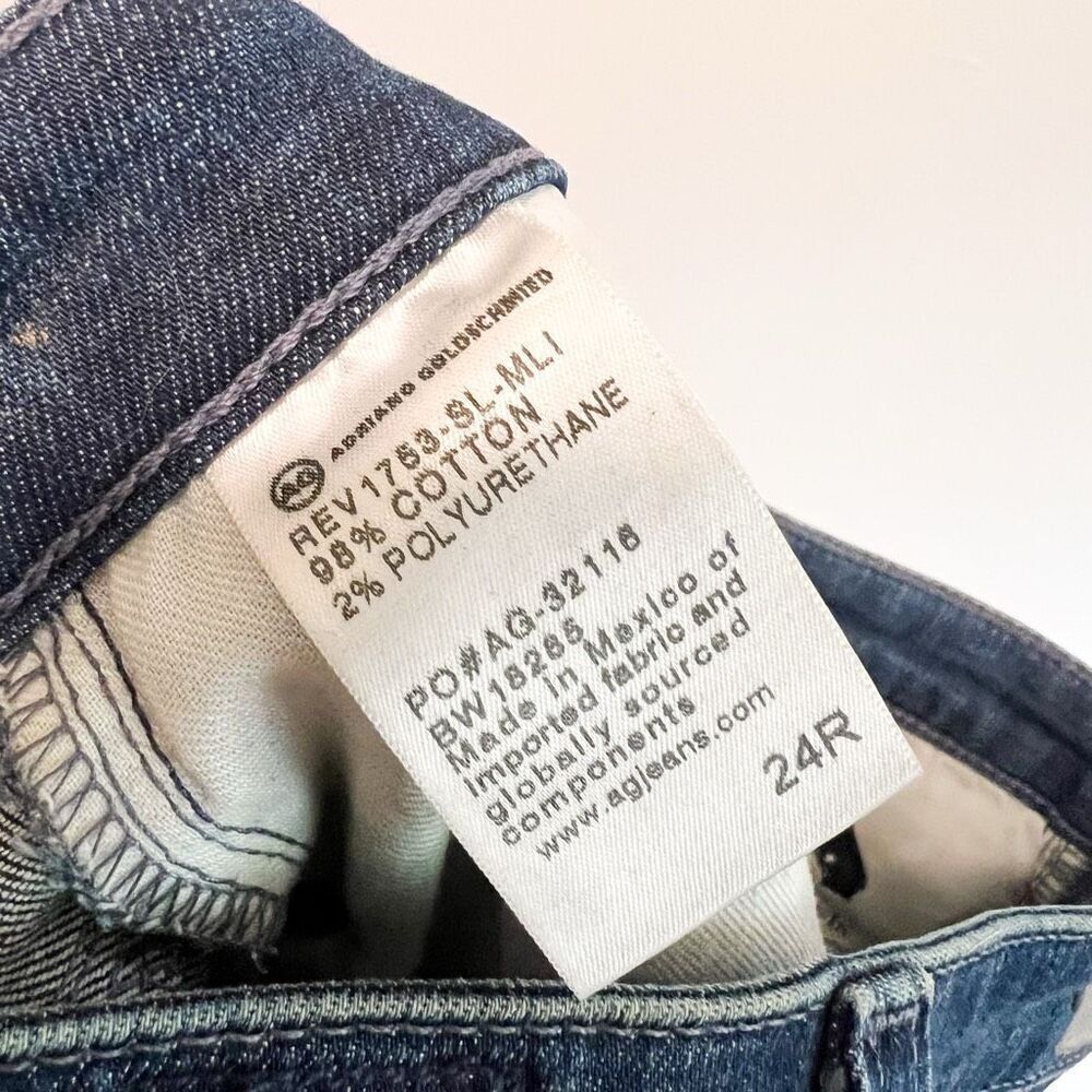 AG Adriano Goldschmied The Isabelle High Rise Straight Cropped Jeans Size 24 - Picture 6 of 6